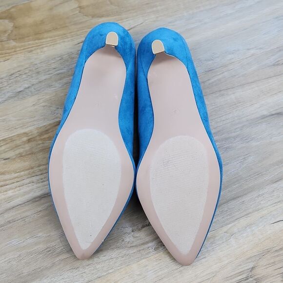 🩵NWOB Riverberry Turquoise Katy Suede Heels Size 8 - Picture 12 of 14